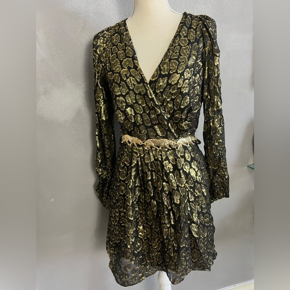 A.L.C. Silk metallic dress Size 4 - Picture 11 of 15